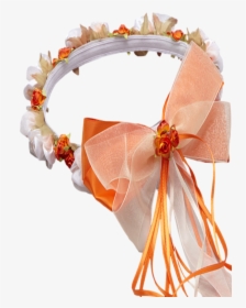 Orange Floral Crown Wreath Handmade With Silk Flowers, - Cut Flowers, HD Png Download, Transparent PNG