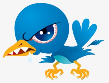 I Will Give You Bulgaria 510 Twitter Followers - Mad Blue Bird Cartoon, HD Png Download, Transparent PNG