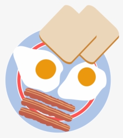 This Free Icons Png Design Of Bull S Eye Eggs With - Bacon Eggs And Toast Transparent, Png Download, Transparent PNG