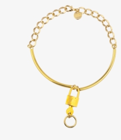 9ct Gold Link Charm Bracelet With Padlock, HD Png Download, Transparent PNG