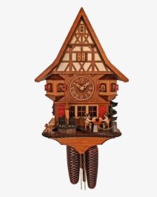 8 Day With Moving Beer Drinkers & Dachshund - Cuckoo Clock, HD Png Download, Transparent PNG