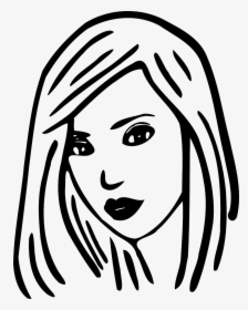 Mother's Face Clipart Black And White, HD Png Download, Transparent PNG