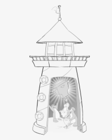 Transparent Lighthouse Clipart Black And White - Illustration, HD Png Download, Transparent PNG