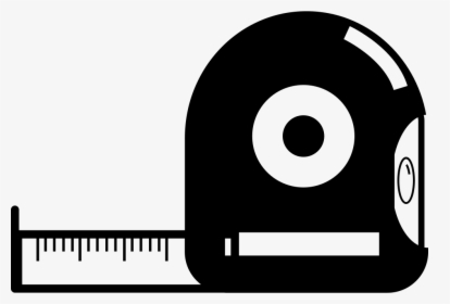 Tape Measure - Black And White Tape Measure Icon, HD Png Download, Transparent PNG