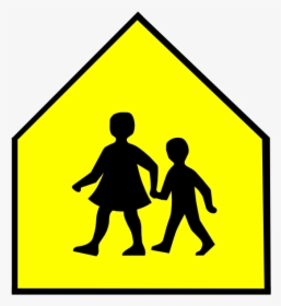 Download School Crossing Sign Vector Clipart School - Clipart Triangle Shaped Objects, HD Png Download, Transparent PNG