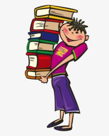 Days Big Image Png - Carrying Books Clipart, Transparent Png, Transparent PNG