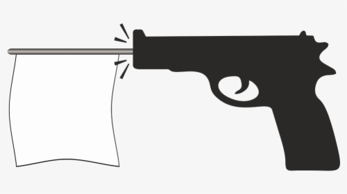 Transparent Handgun Clipart - Cartoon Gun Bang Flag, HD Png Download, Transparent PNG
