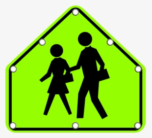 S1-1 Solar School Sign With 8 Blinking Led Light - School Crossing Sign, HD Png Download, Transparent PNG