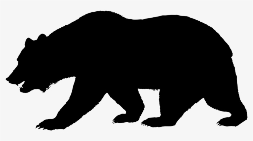 Grizzly Silhouette Clip Art - California Bear Png, Transparent Png, Transparent PNG
