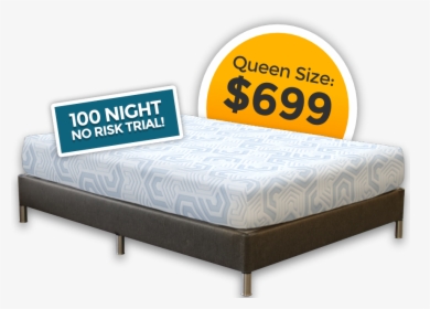 Cozy Bed Memory Foam Mattress - Bed Frame, HD Png Download, Transparent PNG