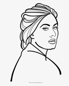 Adele Coloring Page - Face Coloring Page Transparent, HD Png Download, Transparent PNG