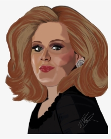 Sing Drawing Adele Image Download - Adele Cartoon, HD Png Download, Transparent PNG