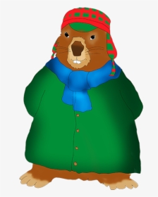 Winterdressed Groundhog Clip Art - Illustration, HD Png Download, Transparent PNG