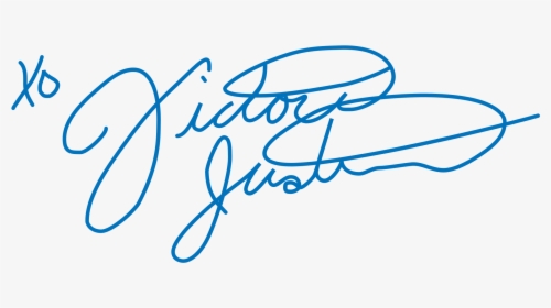 Victoria Justice Signature - Transparent Blue Ink Signature, HD Png Download, Transparent PNG