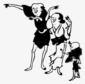 Free Ukiyo-e Illustration Of A Happy Family - Cartoon, HD Png Download, Transparent PNG