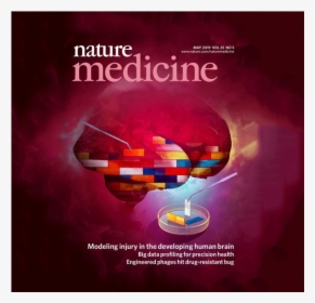 Cover Of Nature Medicine Journal Showing A Brain Made - Personalized Medicine Brain Journal Cover, HD Png Download, Transparent PNG