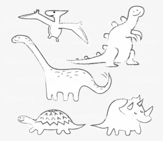 Dinosaur Drawing Vector And Stock Photo - Dinosaur Drawing, HD Png Download, Transparent PNG