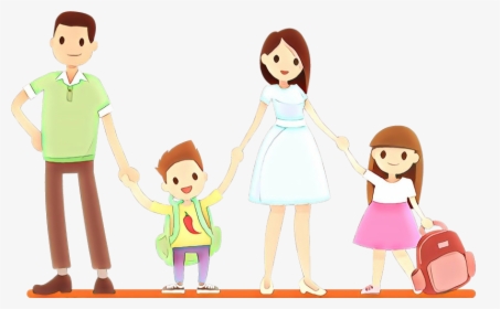 Clip Art Friendship Illustration Human Behavior - Family Background Powerpoint Cartoon, HD Png Download, Transparent PNG