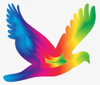 Chromatic Flying Dove Silhouette - Clipart Of Flying Birds, HD Png Download, Transparent PNG