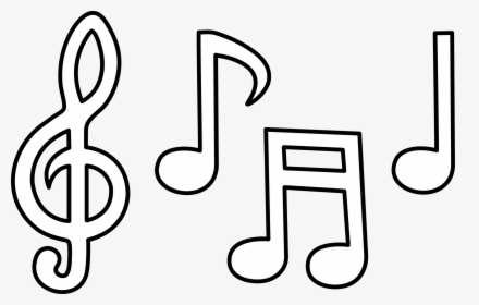 Coloring Book Music Notes Clipart Panda Free Images - Musical Notes Clipart Black And White, HD Png Download, Transparent PNG