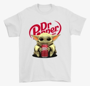Baby Yoda Hugs Dr Pepper Can Star Wars Shirts - Cartoon, HD Png Download, Transparent PNG