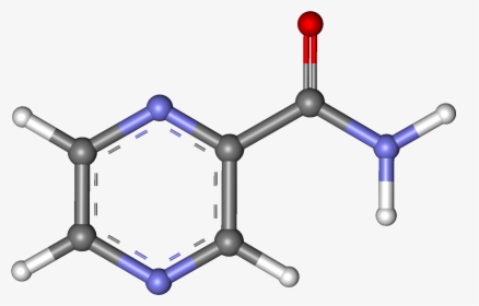 Pyrazinamide Ball And Stick - Phenylalanine Ball And Stick Model, HD Png Download, Transparent PNG