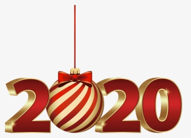 2020 With Christmas Ball Png Clipart - Christmas Ornament, Transparent Png, Transparent PNG
