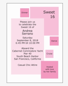 Sweet 16 Invitation - Sweet 16 Invitation Cards, HD Png Download, Transparent PNG