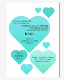 Sweet 16 Invitation - Heart, HD Png Download, Transparent PNG