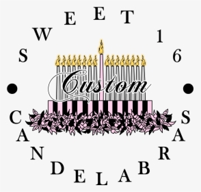 Custom Sweet 16 Candelabras Logo Design By Cfcaar - Poster, HD Png Download, Transparent PNG
