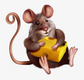 Mouse With Cheese Cartoon, HD Png Download, Transparent PNG