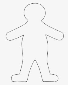 Human Figure Template Printable - Line Art, HD Png Download, Transparent PNG