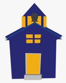 Clipart Of Building, Highly And Buildings - Blue School House Clipart, HD Png Download, Transparent PNG