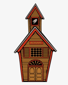 School Building Vector Image - Old School Building With Bell, HD Png Download, Transparent PNG