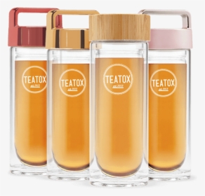 Glass Bottle With 2in1 Infuser And Bamboo Lid For Tea - Water Bottle, HD Png Download, Transparent PNG