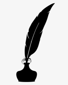 Feather Inkwell Obsolete - Feather Pen Clipart Png, Transparent Png, Transparent PNG