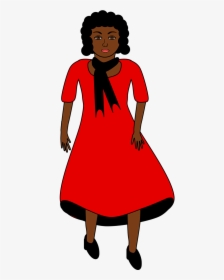Lady In Red Dress Clipart, HD Png Download, Transparent PNG