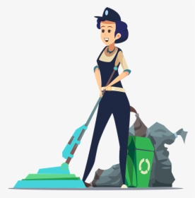 Cleaning-lady - Illustration, HD Png Download, Transparent PNG