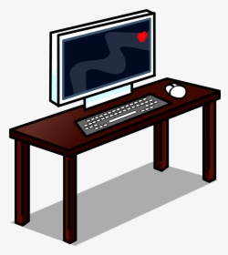 Club Penguin Rewritten Wiki - Computer Desk, HD Png Download, Transparent PNG