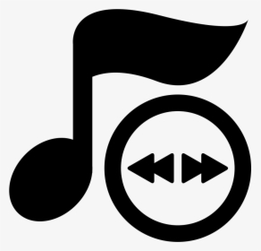 Eighth Note And Selector Arrows - Music Play Icon, HD Png Download, Transparent PNG