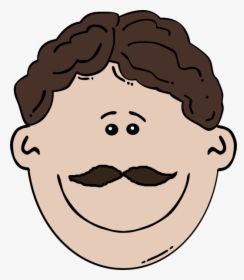 Smiling Mustache Man Svg Clip Arts - Moustache Man Clipart, HD Png Download, Transparent PNG