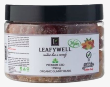 Leafywell Vegan Premium 1150 Mg Cbd Organic Bears - Cosmetics, HD Png Download, Transparent PNG