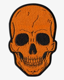 Large Orange Skull Patch By Seventh - Orange Skull, HD Png Download, Transparent PNG