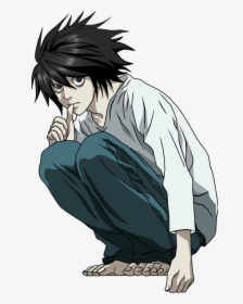 Thumb Image - L Pose Death Note, HD Png Download, Transparent PNG