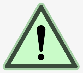 Triangle Warning Signs Green, HD Png Download, Transparent PNG