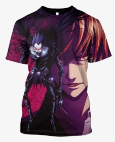 Gearhuman 3d Death Note Tshirt - Death Note Light And Ryuk, HD Png Download, Transparent PNG