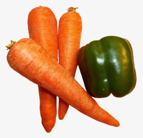Vegtables Carrots Green Pepper - Green Pepper And Carrots, HD Png Download, Transparent PNG