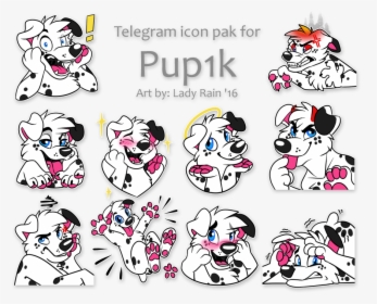 Pup1k Telegram Set - Cartoon, HD Png Download, Transparent PNG