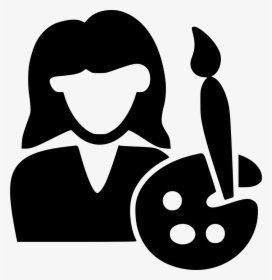 Painter Female - Artist Icon, HD Png Download, Transparent PNG