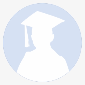 Graduation Boy Profile Circle Silhouette - Circle, HD Png Download, Transparent PNG